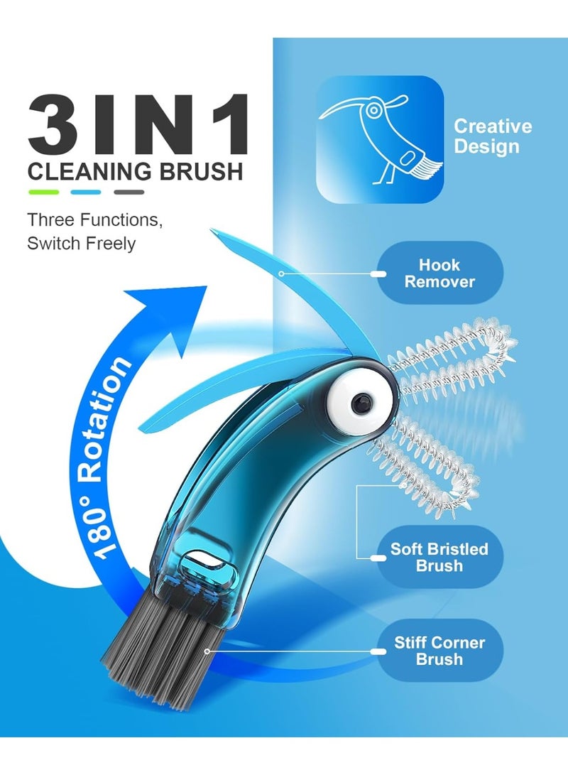 3 in 1 Cup Lid Cleaning Brush 3 PCS - Home Kitchen Multifunctional Cleaning Brush Set, Gap Cleaner Brushs and Portable Travel Bottle Lid Cleaner Tools (Multicolor) - Image 3