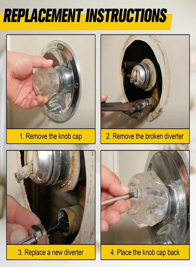 Enhon 2 Pack Push Button Diverter, Compatible with RP5649, Compatible with Delta Single Handle 600 Series Valve, Shower Replacement Parts, Shower Diverter Assembly for Use in Single Handle Tub - Image 5