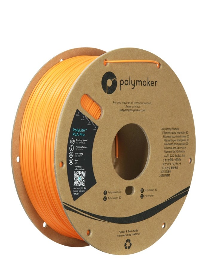 polymaker Polymaker PolyLite PLA Pro Orange 1.75mm/ 1KG 