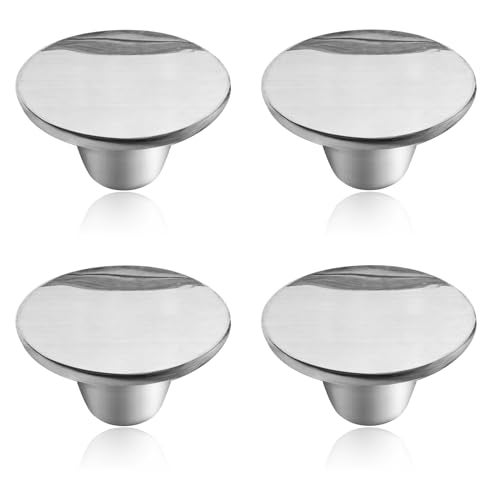 Uenhoy 4 Pcs Dutch Oven Knob Stainless Steel Pan Pot Lid Handle Replacement Knobs for Le Creuset, Aldi, Lodge and Other Enameled Dutch Oven, Silver - Image 1
