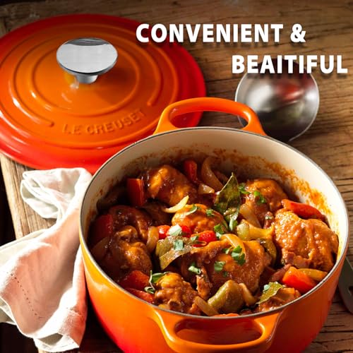 Uenhoy 4 Pcs Dutch Oven Knob Stainless Steel Pan Pot Lid Handle Replacement Knobs for Le Creuset, Aldi, Lodge and Other Enameled Dutch Oven, Silver - Image 5