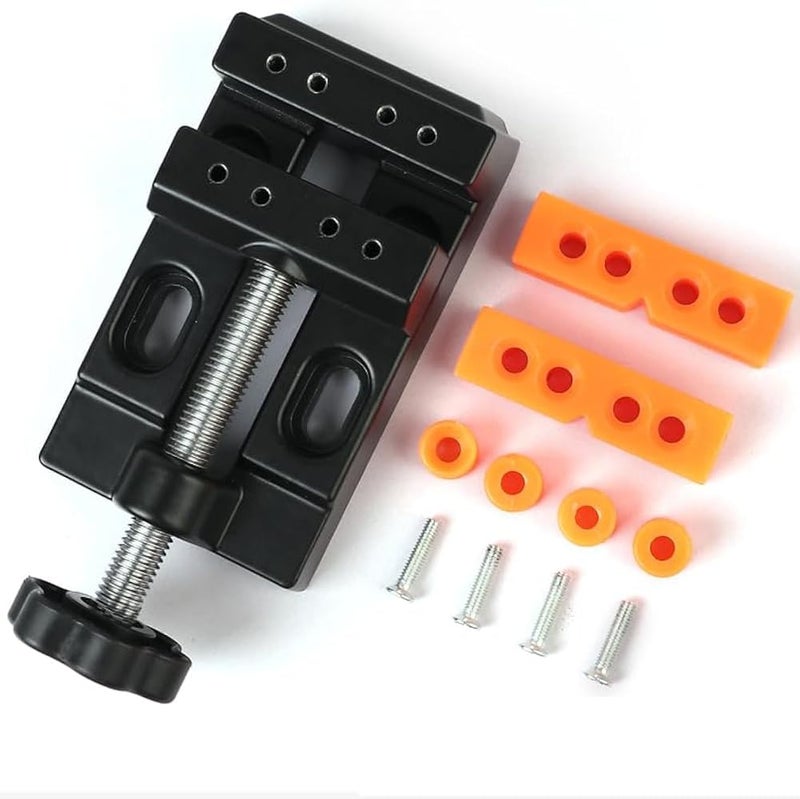 Aputue Mini Vise, Compact Tabletop Clamp for Drilling and Crafting, Adjustable Miniature Vise for Jewelry Making, Watch Repair, and DIY Woodworking Projects - Image 1