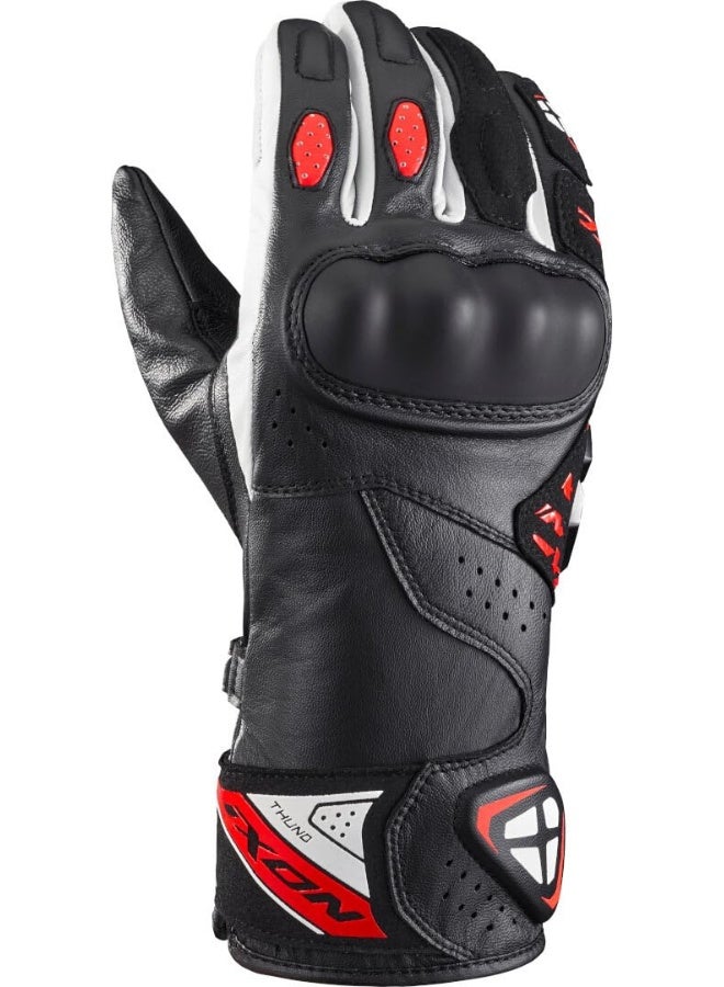IXON Thund Glove Bk Rd Wh-Md - Image 1