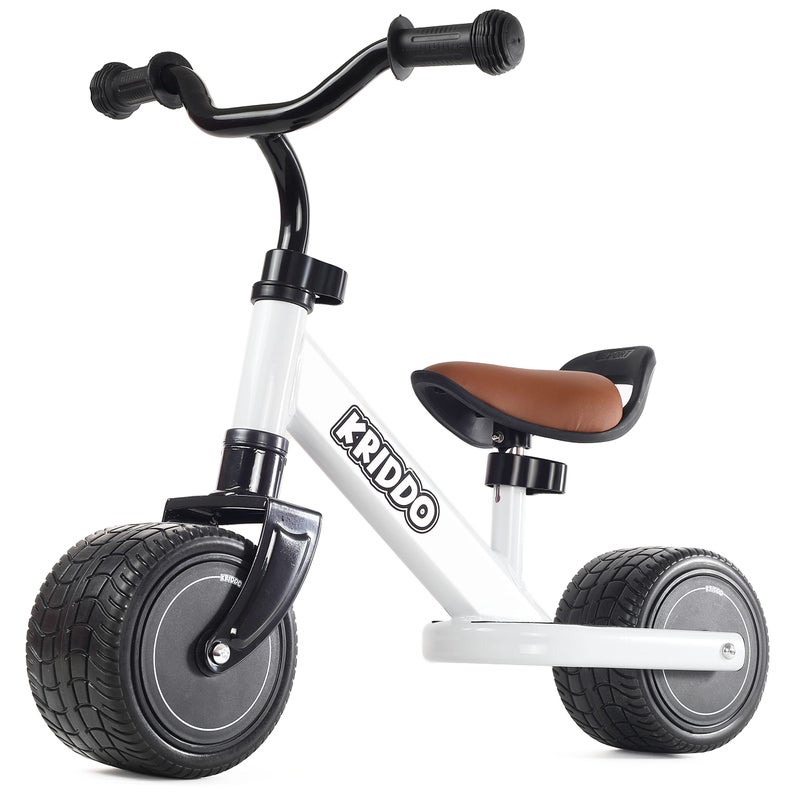 KRIDDO Baby Balance Bike 12 Year Old Mini Cruiser Bike for One Year Old First Birthday Gifts Baby Toys 12 Months to 25 Year Old White - Image 2
