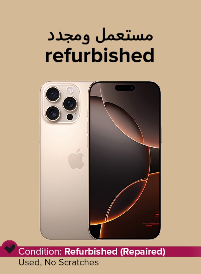 Apple Refurbished - iPhone 16 Pro Max 256GB Desert Titanium 5G With FaceTime - International Version - Image 1