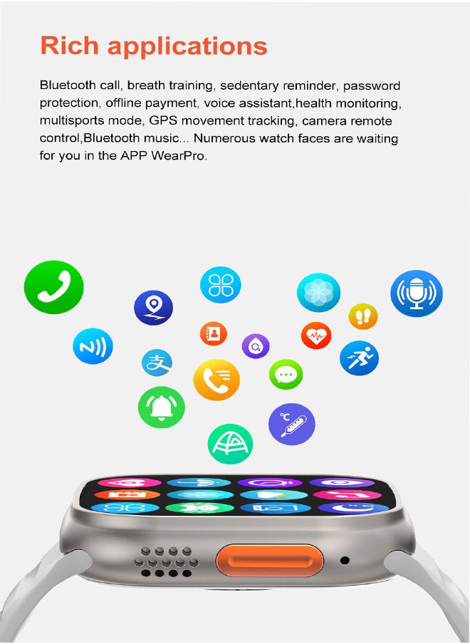 Black Tiger - smartwatch Ultra 2 Heart Rate Monitor and Supports The Arabic Language - Image 1