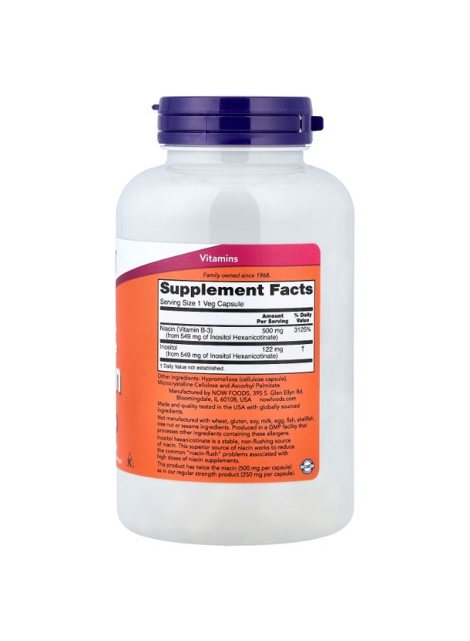 ناو نياسين خالٍ من التنظيف ، 500 ملجم ، 180 كبسولة نباتية - Image 2