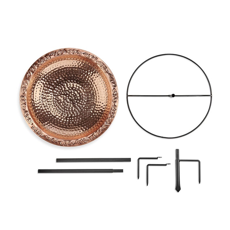 Good Directions BBG18 Copper Bird Bath, Includes Garden Pole, 18â€ Diameter Basin, Polished Copper - Image 4