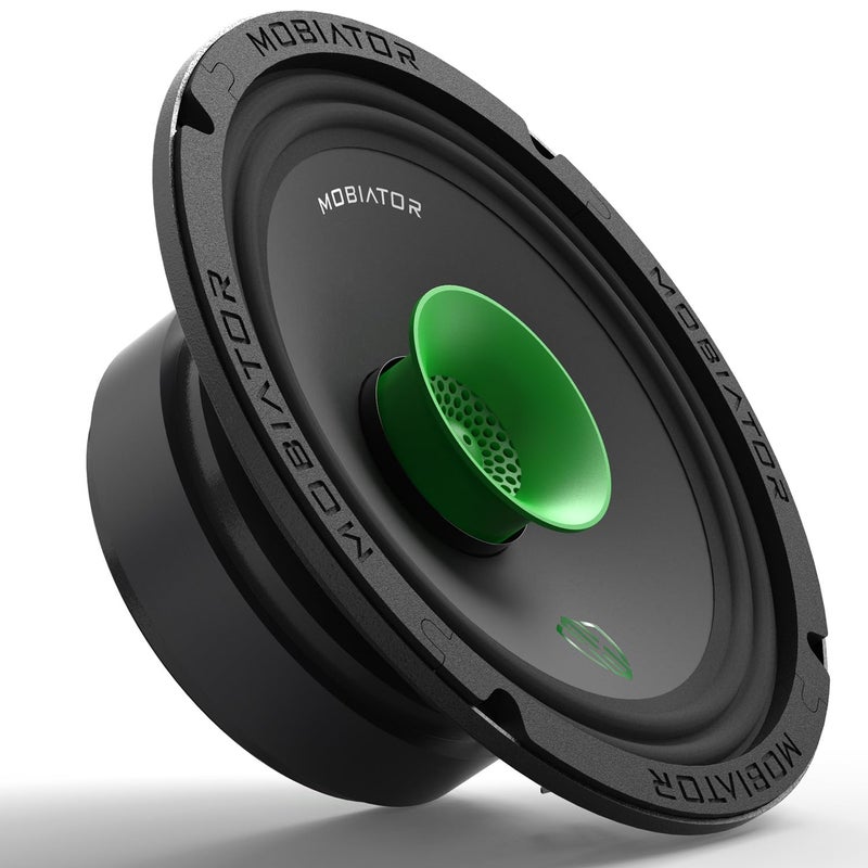 mobiator MB-M65T 6.5" 2-Way Pro Audio Midrange Coaxial Speakers, 360W Max, 4-Ohm, 1.5" Voice Coil, with Built-in Bullet Tweeters, Easy to Install in Cars/Trucks/Doors (Pair) - Image 2