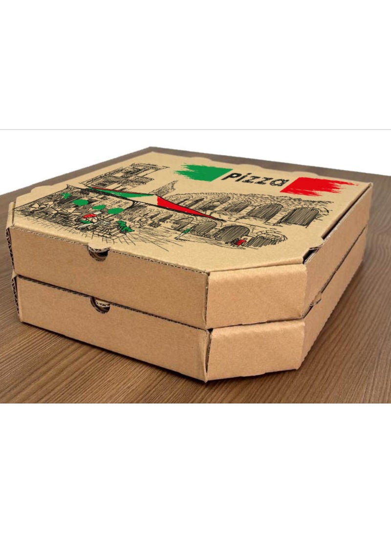 بدار 50 علبة كرتون بيتزا مقوي فاخر حجم كبير (33.5*33.5*5) - Image 1