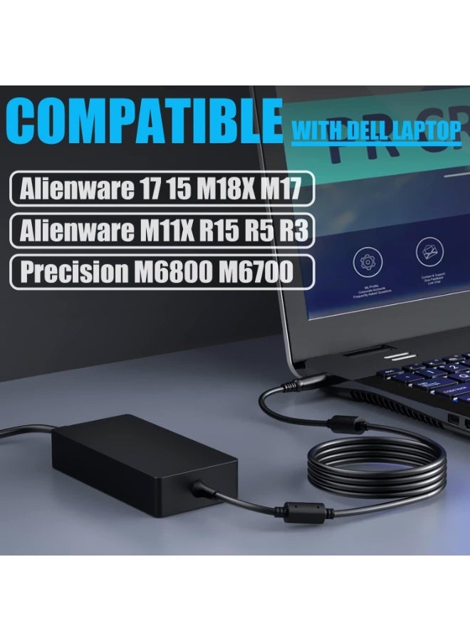 Terabyte 240W 180W Compatible with Dell Precision M6400 M6500 M6600 7710 7720 7530 7520 7730 Alienware M17 M17X M15 M18X Area-51m 13 15 17 R1 R2 R3 R4 Laptop Power Supply 19.5V 12.3A - Image 2