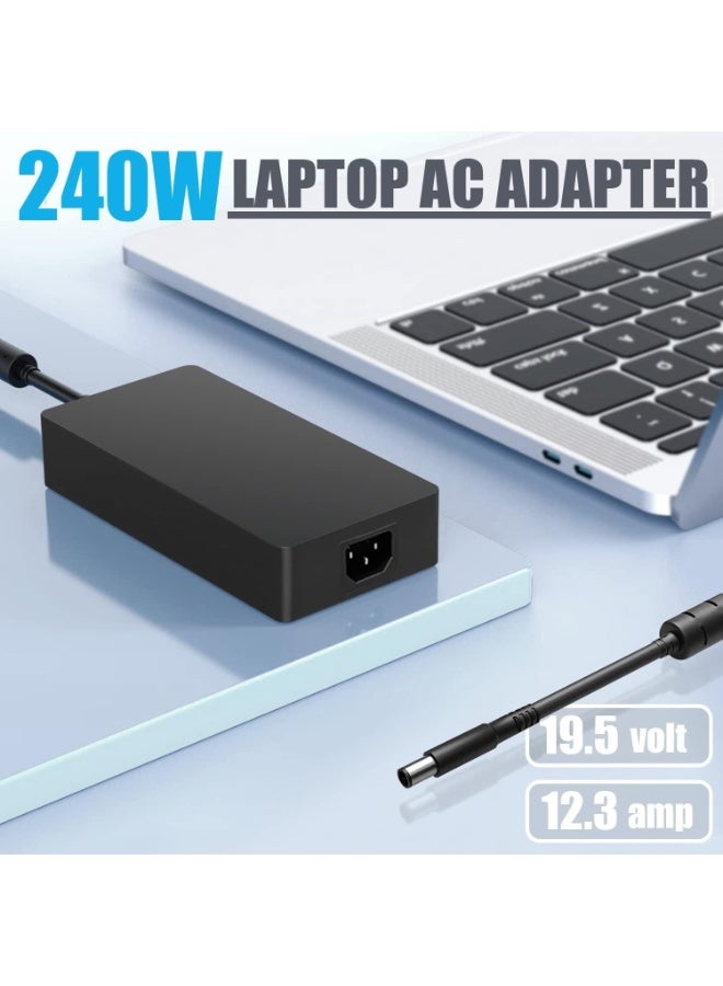 Terabyte 240W 180W Compatible with Dell Precision M6400 M6500 M6600 7710 7720 7530 7520 7730 Alienware M17 M17X M15 M18X Area-51m 13 15 17 R1 R2 R3 R4 Laptop Power Supply 19.5V 12.3A - Image 3