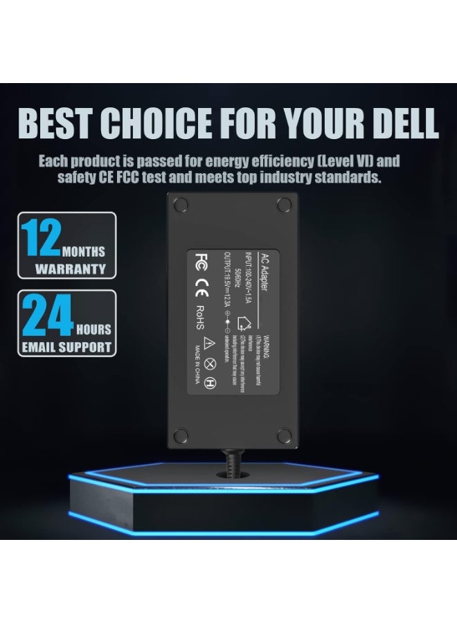 Terabyte 240W 180W Compatible with Dell Precision M6400 M6500 M6600 7710 7720 7530 7520 7730 Alienware M17 M17X M15 M18X Area-51m 13 15 17 R1 R2 R3 R4 Laptop Power Supply 19.5V 12.3A - Image 5