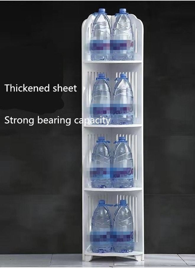 Kutis Washable Four Layers Swivel Corner Shelving Resin Material Shelf Bathroom Cabinet 22 x 120 Centimeter  - Image 3