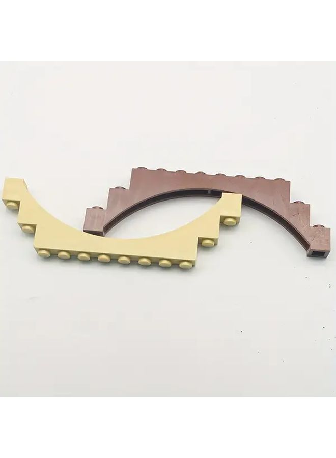 Brown Ladder Bridge Building Block Set 4Pcs DIY Architectural Toys - Image 5
