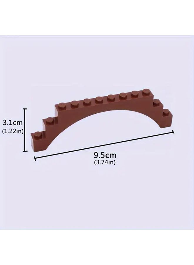 Brown Ladder Bridge Building Block Set 4Pcs DIY Architectural Toys - Image 2