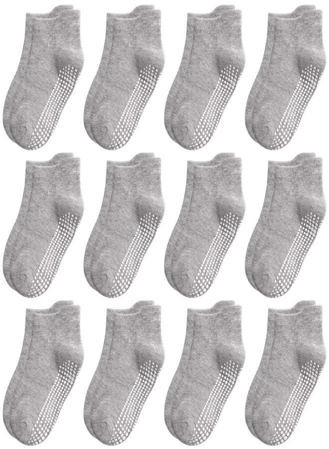 Tphon Non Slip Toddler Socks 12 Pairs Kids Grip Sock for Boys Girls Baby Ankle Socks with Gripper for 6-12 month baby - Image 1