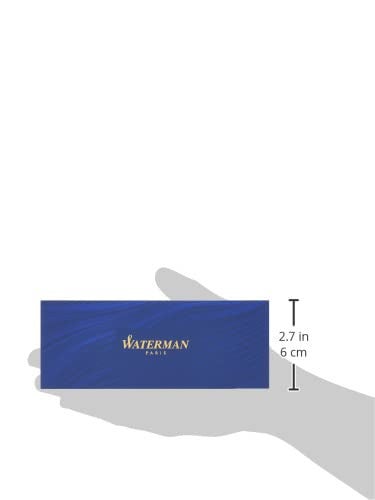 Waterman Duofold Centennial Fountain Pen, Classic Black with Gold Trim, Medium Solid Gold Nib, Black Ink and Convertor, Premium Gift Box - Image 3