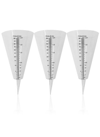 SYOSI 3 Pcs Conical Rain Meter Gauges, Plastic Transparent Measuring Cup with Scale Conical Rain Measuring Cup for Garden Lawn Yard Outdoor - pzsku/Z05EFE0C74DA90D7EEEE6Z/45/_/1702014558/a90443da-3928-46bd-9bd4-a21f899de34a