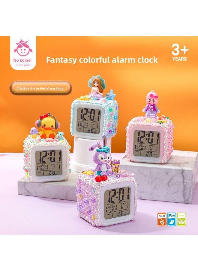 Fantasy Colorful Alarm Clock Children's DIY Handmade Watch Toy Material Bag Creative Girl Toys-Color:Type C  - Image 2