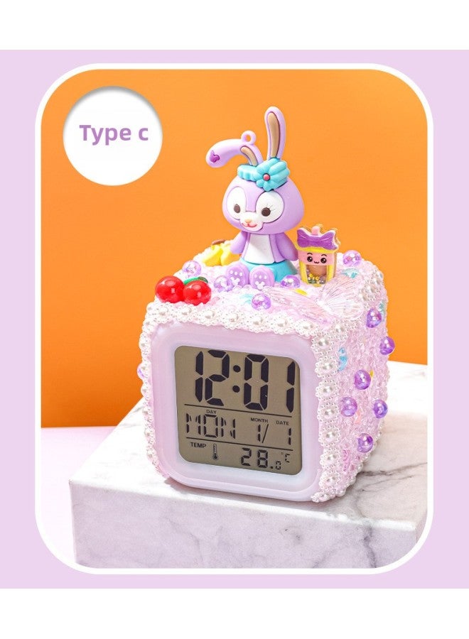 Fantasy Colorful Alarm Clock Children's DIY Handmade Watch Toy Material Bag Creative Girl Toys-Color:Type C  - Image 1