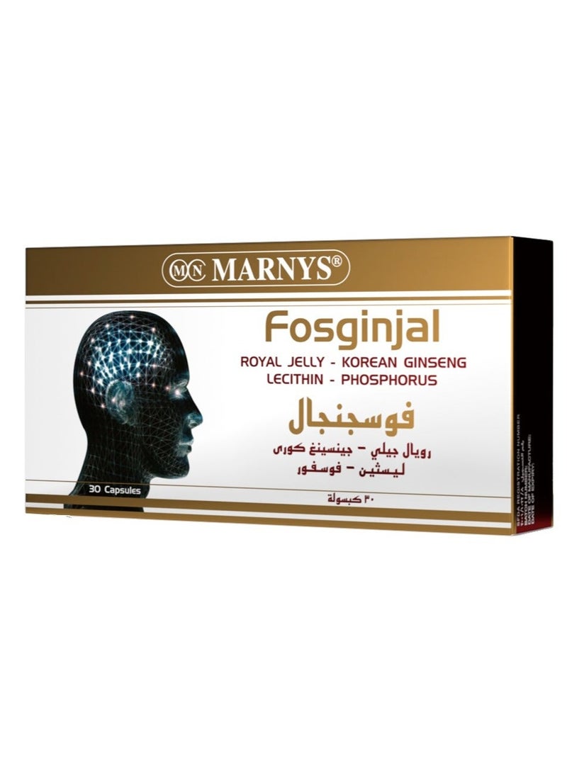 MARNYS 2 Packs Fosginjal - Royal Jelly, Korean Ginseng, Lecithin & Phosphorus - 2 X 30 Capsules (60 capsules) - Image 2