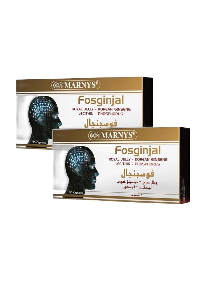 MARNYS 2 Packs Fosginjal - Royal Jelly, Korean Ginseng, Lecithin & Phosphorus - 2 X 30 Capsules (60 capsules) - Image 1