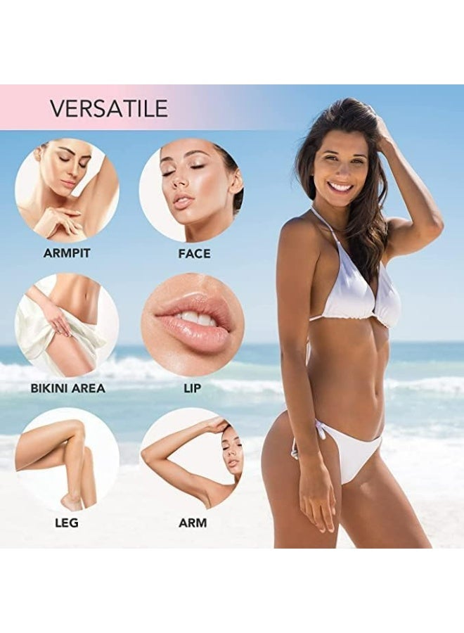 ماكينة حلاقة كهربائية للنساء بدون ألم 4 في 1 ماكينة حلاقة لاسلكية قابلة لإعادة الشحن للوجه وشفرات حلاقة للحواجب وشعر الأنف والشفاه ومجموعة أدوات العناية بالجسم للنساء - Image 5