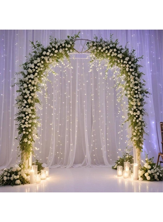 Party Propz White Backdrop for Decoration- 3 Pcs White Net Curtain for Decoration, Birthday Curtains for Decoration, Anniversary Decoration Items, Wedding, Engagement, Cabana Tent for Decoration - Image 4