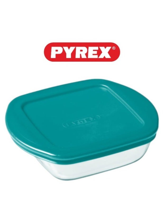 Pyrex Cook & Store Squared Roaster with Lid - 2.2L Capacity for Versatile Cooking and Storing Green 2.2Liters - Image 3