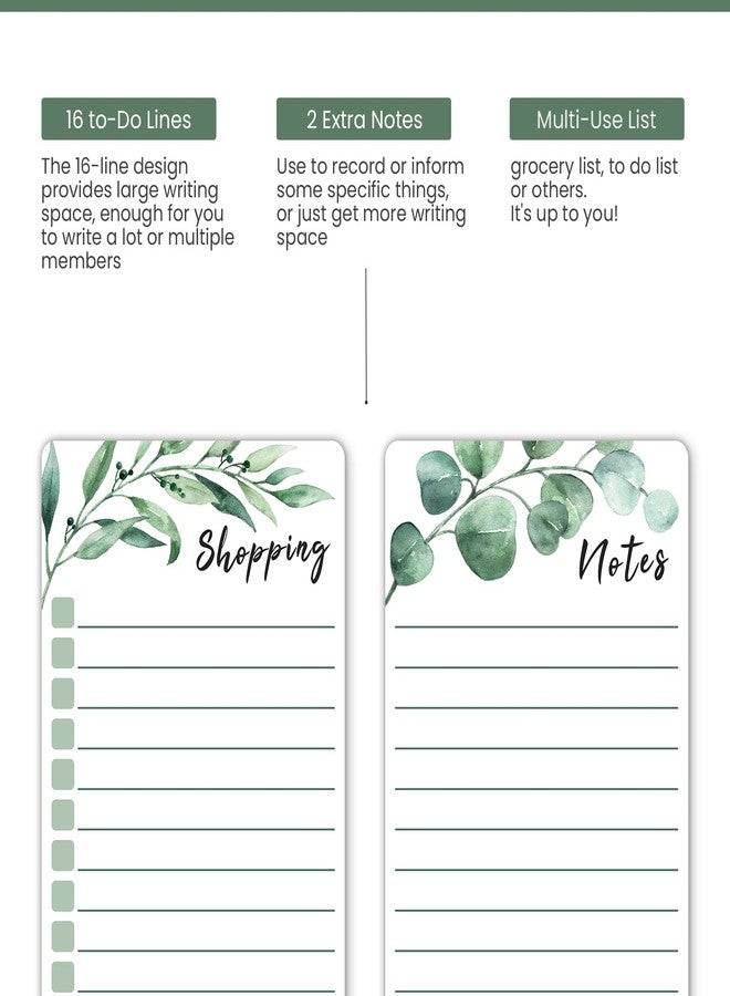 ALEZEL Magnetic Dry Erase Calendar for Fridge, Greenery Monthly Fridge Calendar Whiteboard Set - Vertical Monthly Calendar for Refrigerator, Grocery & to Do List White Board, 3 Markers + Eraser - Image 3