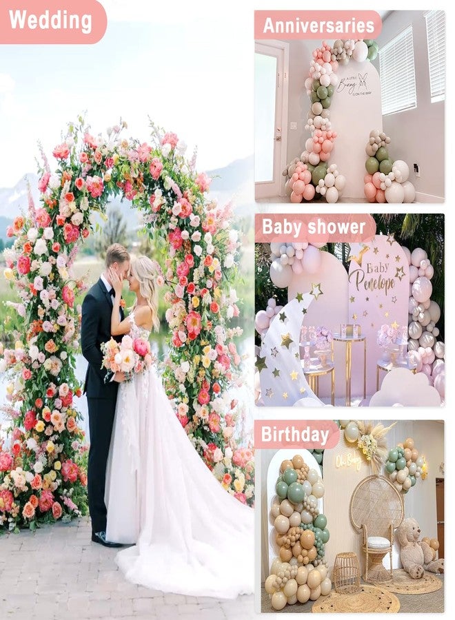 Queension 6FT Metal Wedding Arch Stand for Ceremony, Backdrop Frame With Base for Birthday Party, Baby Shower, Balloon Decorations, Black - Image 5