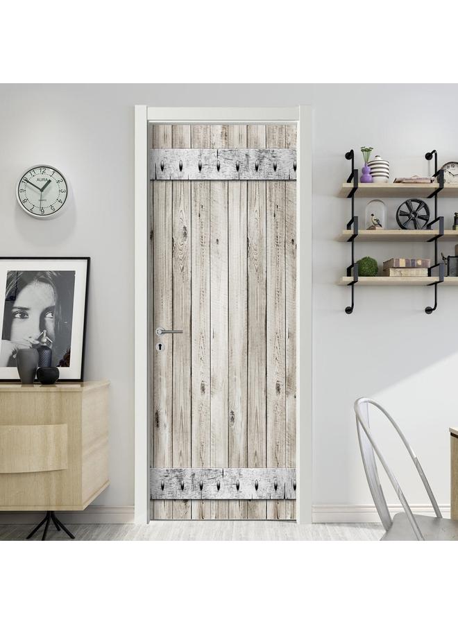 Bluejw 77/90cm3D High Simulation Door Series Door Stickers Removable Waterproof Wall Stickers Bedroom Living Room PVC Stickers A Generation Of Hair - Image 4