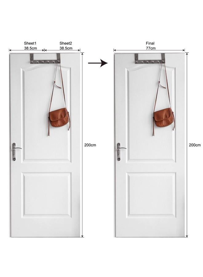 Bluejw 77/90cm3D High Simulation Door Series Door Stickers Removable Waterproof Wall Stickers Bedroom Living Room PVC Stickers A Generation Of Hair - Image 1