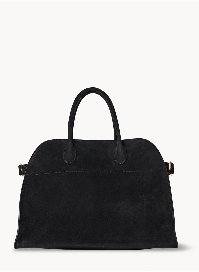 The Row Soft Margaux 15 suede tote bag