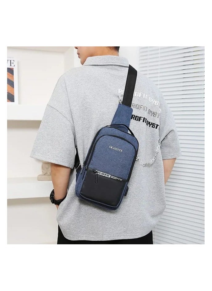 Generic - Imported men's crossbody bag with a modern design, suitable for multiple uses - navy blue - Image 1