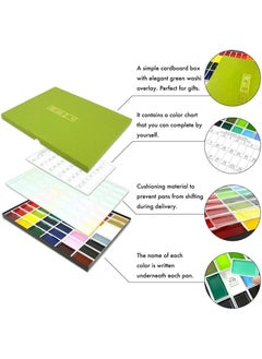 Kuretake Kuretake GANSAI TAMBI Watercolor Paint Set 36 Colors, Professional-quality art supplies for artists adult painting sketching, Non-Toxic, Made in Japan  - Image 4