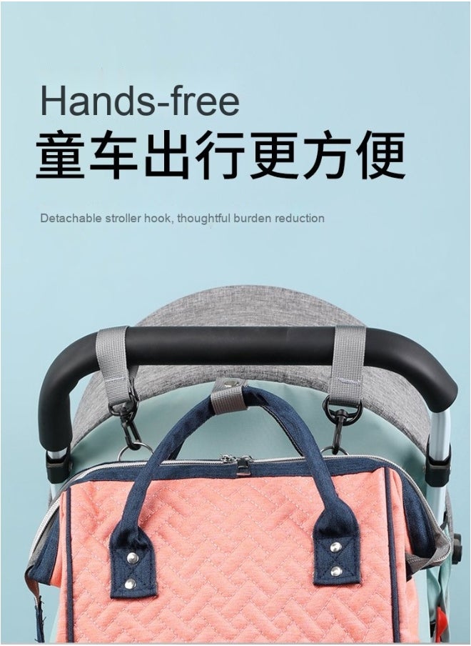 Multifunctional Large Capacity Mommy Backpack with Bottle Bag - Waterproof, Durable, Stylish Diaper Bag for On-the-Go Moms
