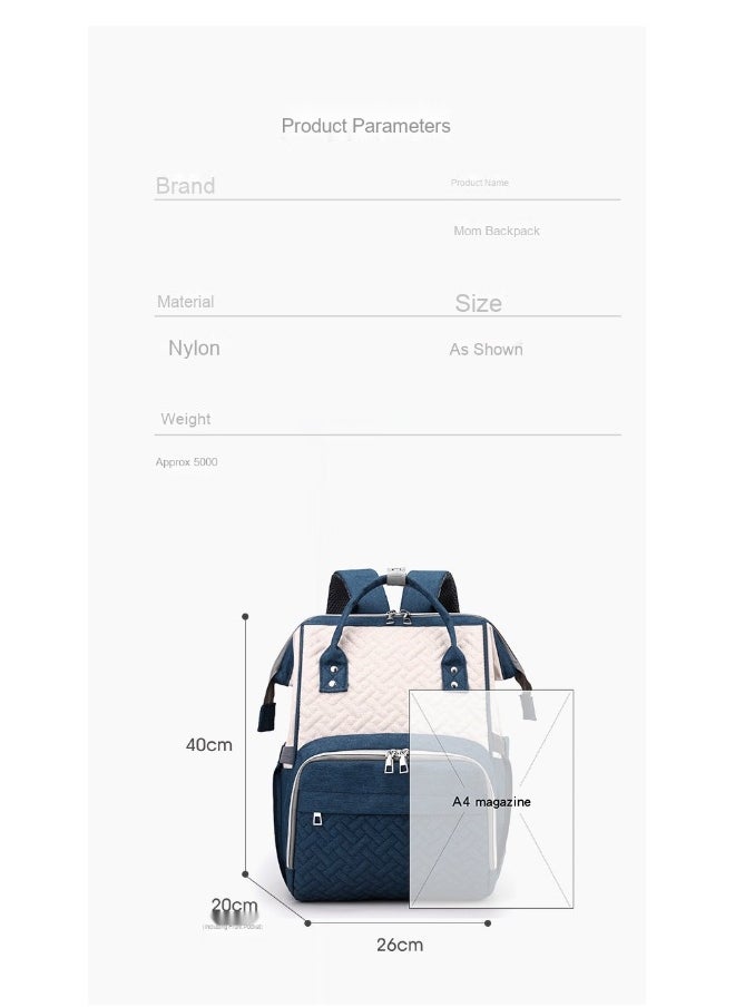 Multifunctional Large Capacity Mommy Backpack with Bottle Bag - Waterproof, Durable, Stylish Diaper Bag for On-the-Go Moms