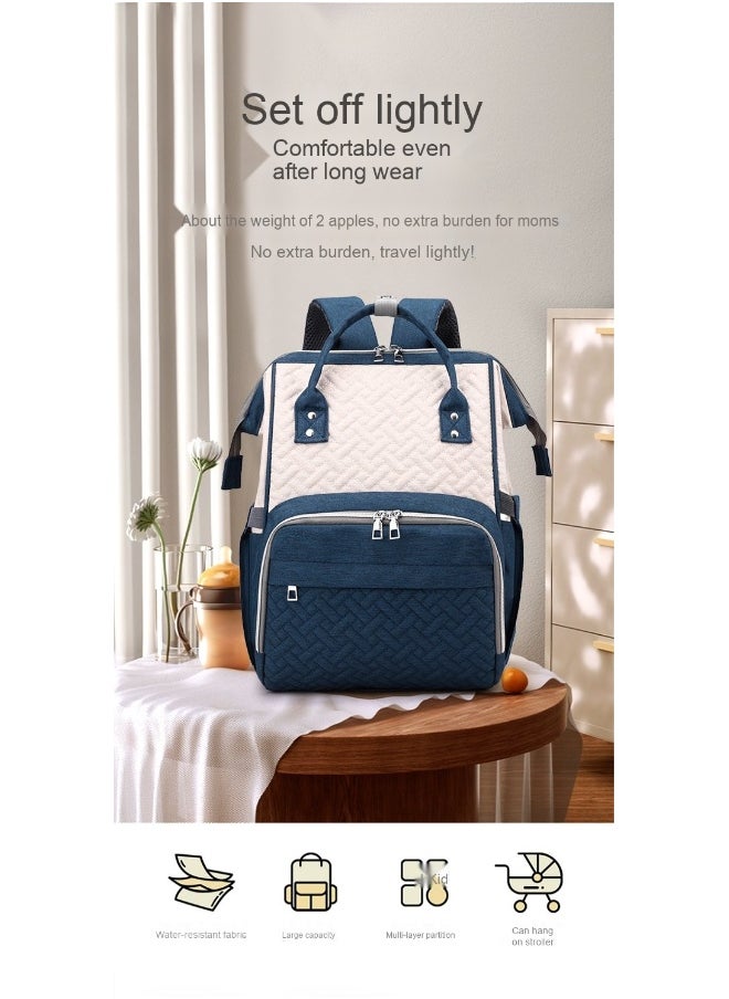 Multifunctional Large Capacity Mommy Backpack with Bottle Bag - Waterproof, Durable, Stylish Diaper Bag for On-the-Go Moms