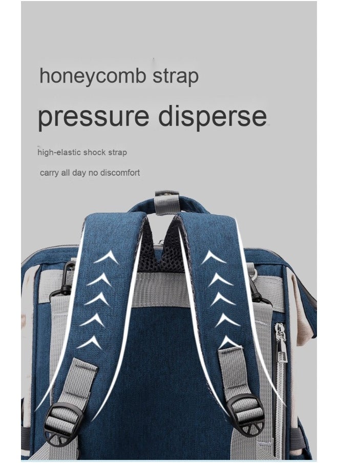 Multifunctional Large Capacity Mommy Backpack with Bottle Bag - Waterproof, Durable, Stylish Diaper Bag for On-the-Go Moms