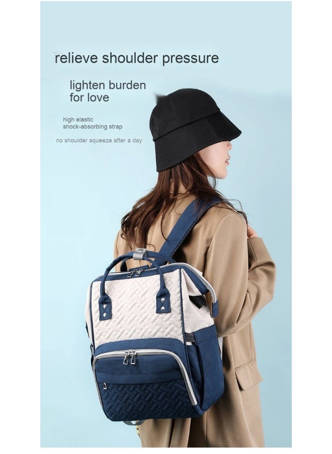 Multifunctional Large Capacity Mommy Backpack with Bottle Bag - Waterproof, Durable, Stylish Diaper Bag for On-the-Go Moms