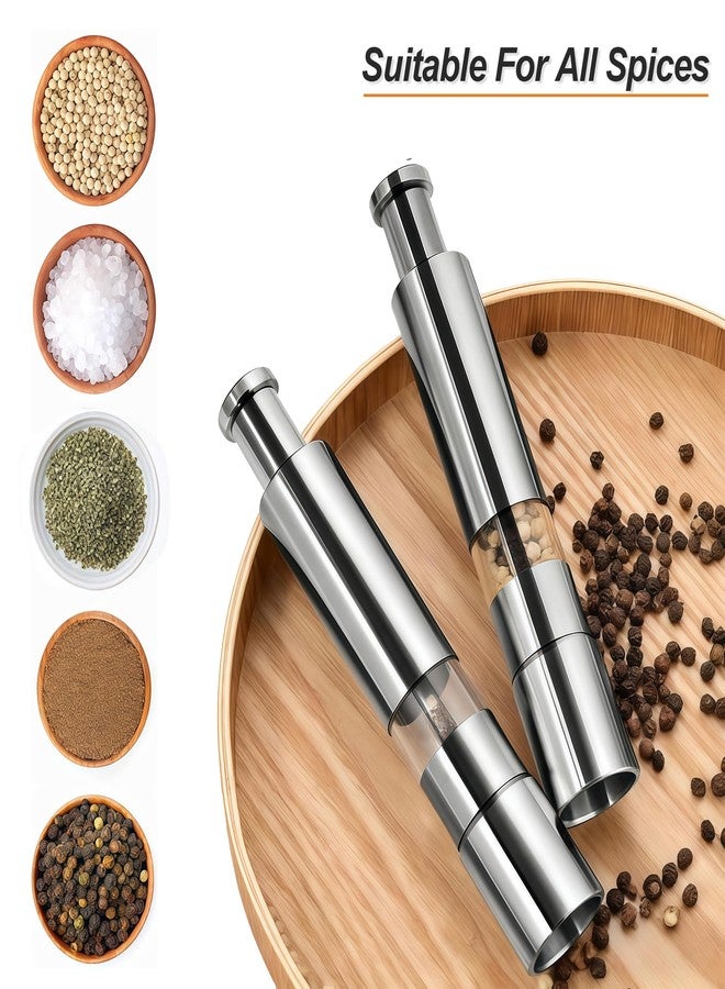 Keeshibao Pepper Grinder, Stainless Steel Pepper Mill Salt Grinder Refillable Design, Manual Salt and Pepper Grinder Set for Spice, Black Pepper, Sesame, Peppercorn, 6 inch x1.1 inch，1 Piece - Image 4