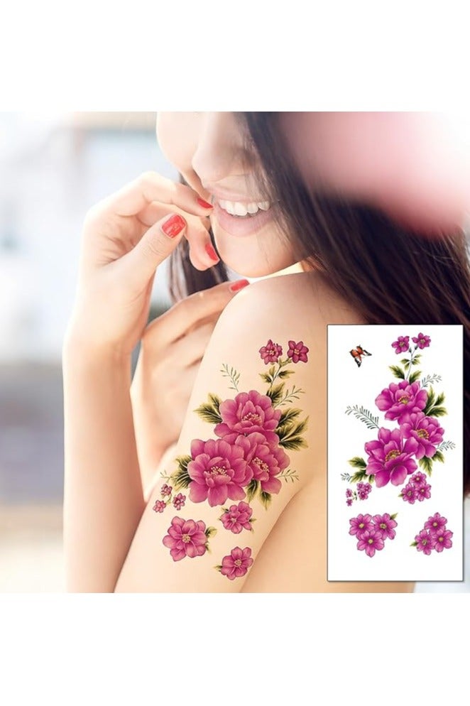 amazing.EGP Floral Temporary Tattoo for Women and Girls, Waterproof, Easy Apply and Remove (tbx-9029) - Image 3