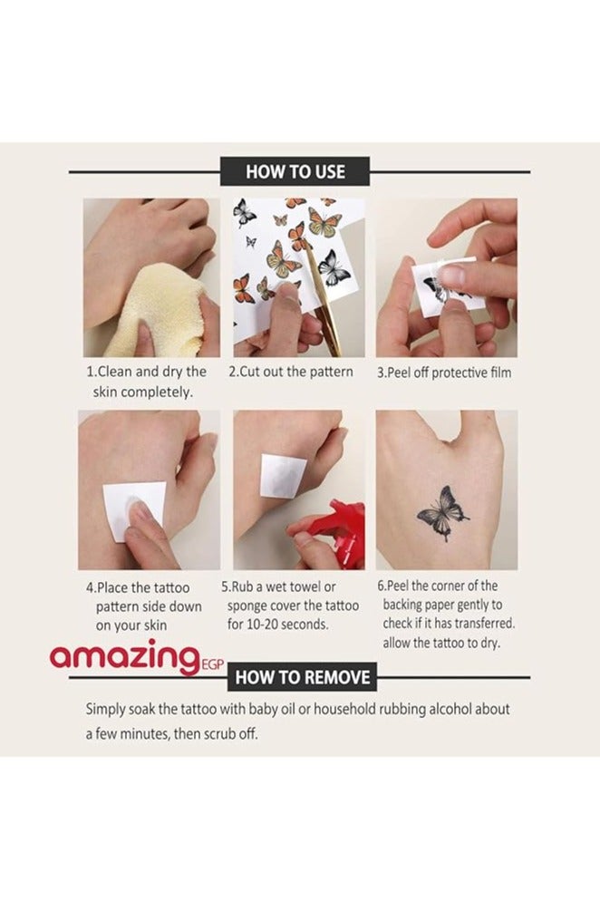 amazing.EGP Floral Temporary Tattoo for Women and Girls, Waterproof, Easy Apply and Remove (tbx-9029) - Image 4