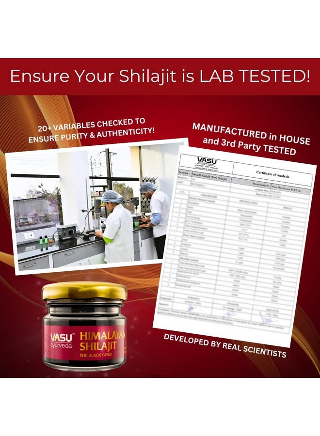 Vasu راتنج شيلجيت هيمالايا من فاسو أيورفيدا 400 ملغ - معزز طبيعي للطاقة تم اختباره في المختبر مع حمض الفولفيك و 85+ معدن نادر - شيلجيت نقي للرجال والنساء - إمداد لمدة 100 يوم للقوة والقدرة على التحمل (عبوتين) - Image 5