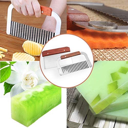 MDPQT 2 PCS Silicone soap molds -1 PCS Soap Cutting Tool Set Wooden Bamboo - Image 5