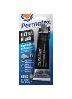 Permatex 82180 Ultra Black Maximum Oil Resistance Rtv Silicone Gasket Maker Sensor Safe And Non Corrosive For High Flex And Oil Resistant Applications 3 Oz  - Image 1