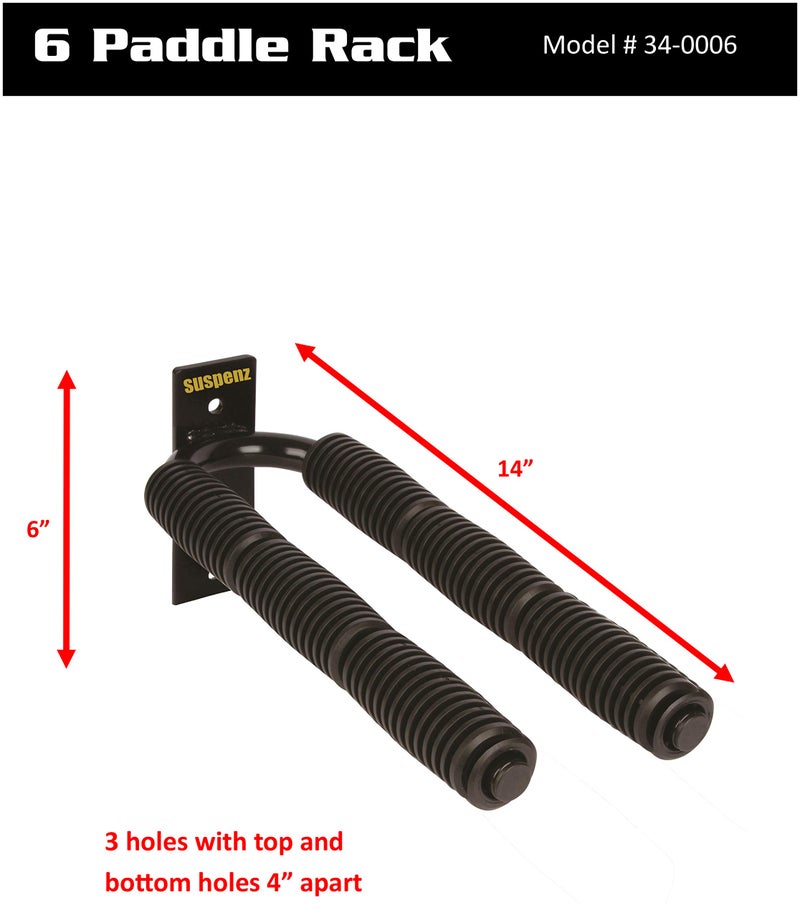 Suspenz 6-Paddle Rack Black, 14"" - Image 3