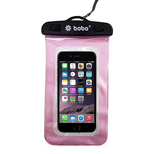 BOBO Universal Waterproof Pouch (Big Size) Cellphone Dry Bag Case for Smartphone – Pink (Pack of 1) - Image 1